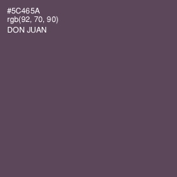 #5C465A - Don Juan Color Image